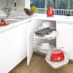 Trade Points Shop -Trade Points Shop chrome effect pull out storage universal corner 800mm corner cabinet unit w 760mm5017524748078 01i bq