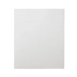 GoodHome Alisma High Gloss White Slab Drawerline Cabinet Door, (W)600mm (H)715mm (T)18mm
