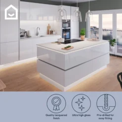 GoodHome Alisma High Gloss White Slab Highline Cabinet Door (W)250mm (H)715mm (T)18mm 19 GoodHome Alisma High Gloss White Slab Highline Cabinet Door (W)250mm (H)715mm (T)18mm -Trade Points Shop goodhome alisma high gloss white slab highline cabinet door w 250mm h 715mm t 18mm3663602652434 71i