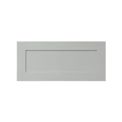 GoodHome Alpinia Matt Grey Painted Wood Effect Shaker Drawer Front, Bridging Door & Bi Fold Door, (W)800mm (H)356mm (T)18mm