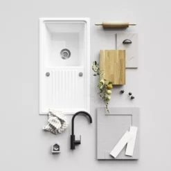 GoodHome Alpinia Matt Slate Grey Painted Wood Effect Shaker Tall Wall Cabinet Door (W)500mm (H)895mm (T)18mm -Trade Points Shop goodhome alpinia matt slate grey painted wood effect shaker tall wall cabinet door w 500mm h 895mm t 18mm5059340129648 06i