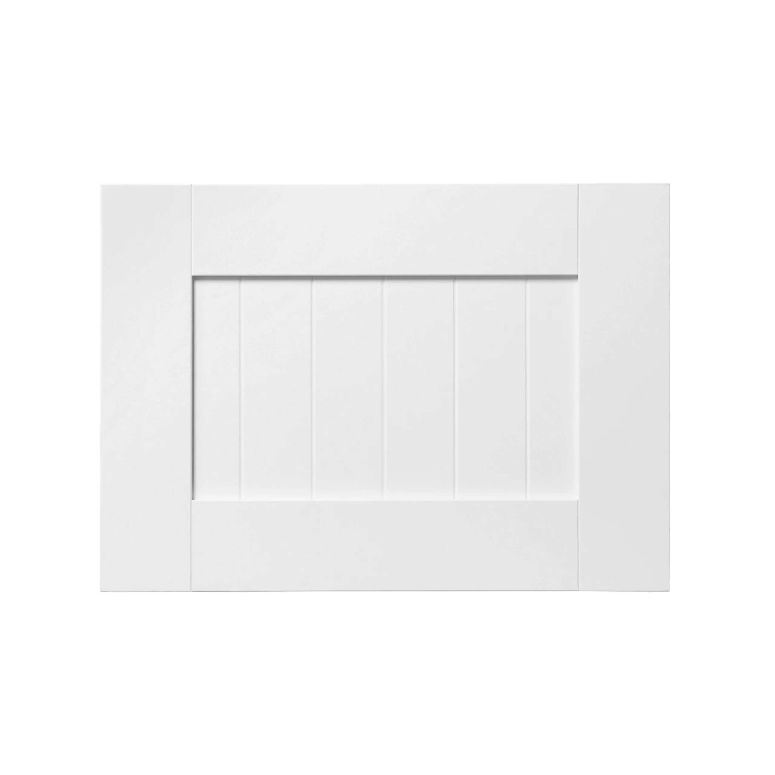 GoodHome Alpinia Matt White Tongue & Groove Shaker Drawer Front, Bridging Door & Bi Fold Door, (W)500mm (H)356mm (T)18mm 3 GoodHome Alpinia Matt White Tongue & Groove Shaker Drawer Front, Bridging Door & Bi Fold Door, (W)500mm (H)356mm (T)18mm