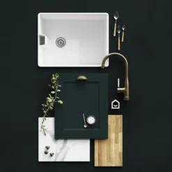 GoodHome Artemisia Matt Dark Green Shaker Drawer Front, Bridging Door & Bi Fold Door, (W)500mm (H)356mm (T)18mm -Trade Points Shop goodhome artemisia matt dark green shaker drawer front bridging door bi fold door w 500mm h 356mm t 18mm5059340443522 06i