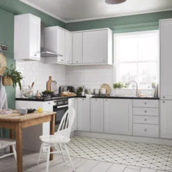 GoodHome Artemisia Matt White Classic Shaker Highline Cabinet Door (W)250mm (H)715mm (T)18mm -Trade Points Shop goodhome artemisia matt white classic shaker highline cabinet door w 250mm h 715mm t 18mm3663602649823 51i