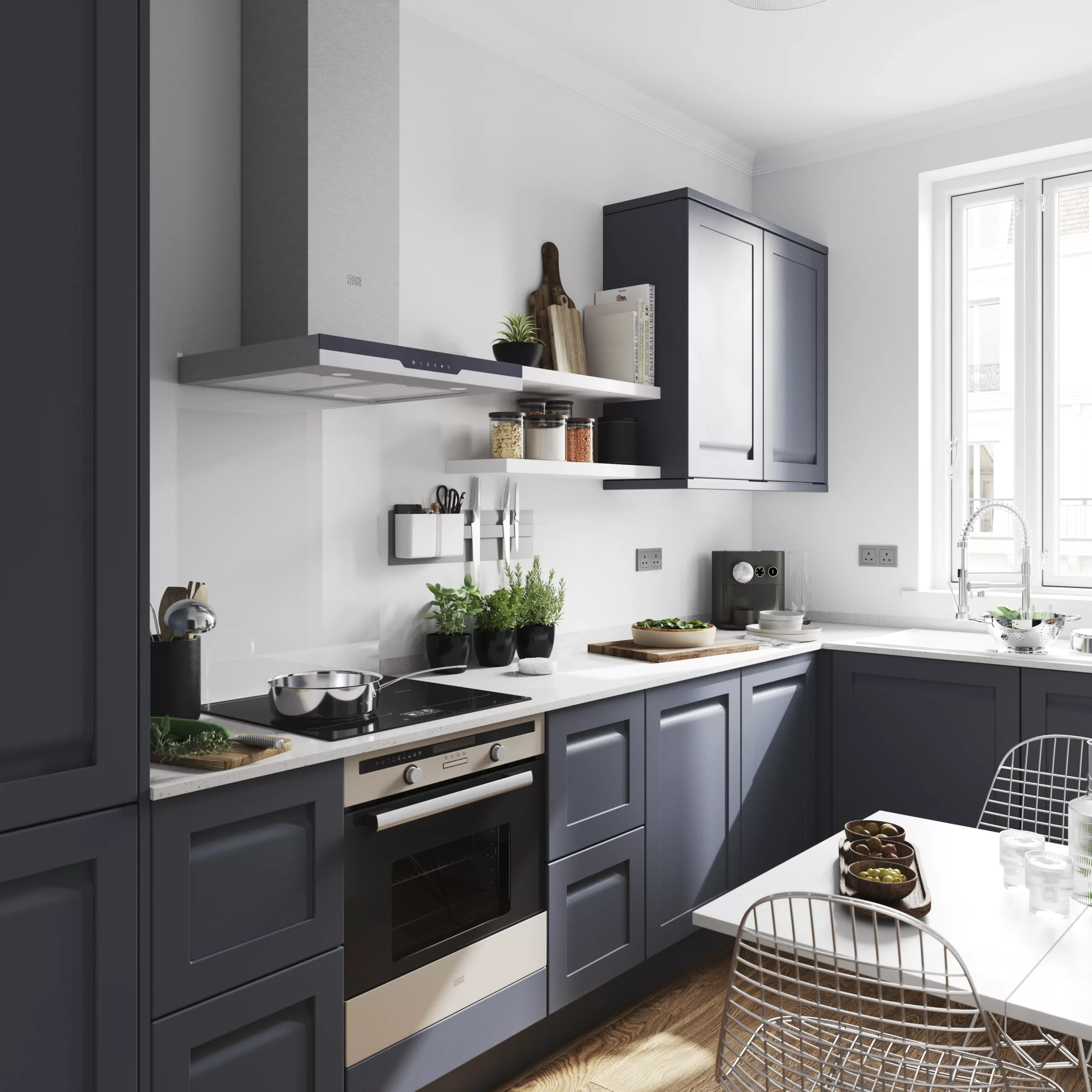 GoodHome Garcinia Matt Stone Integrated Handle Shaker Highline Cabinet Door (W)250mm (H)715mm (T)20mm 6 GoodHome Garcinia Matt Stone Integrated Handle Shaker Highline Cabinet Door (W)250mm (H)715mm (T)20mm - Image 4