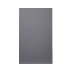 GoodHome Stevia Gloss Anthracite Slab 50:50 Larder/Fridge Cabinet Door (W)600mm (H)1001mm (T)18mm