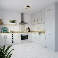 GoodHome Stevia Gloss Grey Slab Tall Larder Cabinet Door (W)300mm (H)1467mm (T)18mm 9 GoodHome Stevia Gloss Grey Slab Tall Larder Cabinet Door (W)300mm (H)1467mm (T)18mm -Trade Points Shop goodhome stevia gloss grey slab tall larder cabinet door w 300mm h 1467mm t 18mm5059340249636 20i